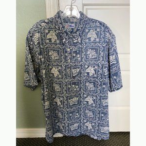 Reyn Spooner Lahaina Sailor Vintage 1990s Pullover Hawaiian Shirt